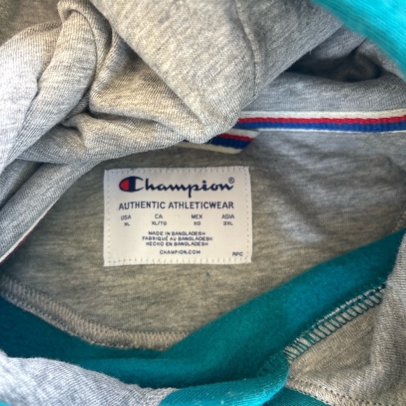 Champion Men's Blue Hoodie - Picture 3 of 4